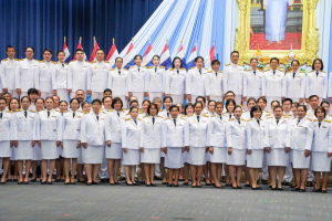 อธิการบดี มรภ.เทพสตรี นำคณะผู้บริหาร คณาจารย์ บุคลากร นักเรียน และนักศึกษา ร่วมพิธีถวายพระพรชัยมงคล สมเด็จพระนางเจ้าสิริกิติ์ พระบรมราชินีนาถ พระบรมราชชนนีพันปีหลวง