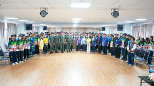 กองพัฒนานักศึกษา มรภ.เทพสตรี ร่วมกับ กองพันปฏิบัติการจิตวิทยา หน่วยบัญชาการสงครามพิเศษ จัดอบรมค่ายเยาวชนรักษ์ชาติ ร่วมรักษาสถาบัน ชาติ ศาสนา และพระมหากษัตริย์