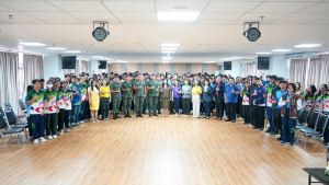 กองพัฒนานักศึกษา มรภ.เทพสตรี ร่วมกับ กองพันปฏิบัติการจิตวิทยา หน่วยบัญชาการสงครามพิเศษ จัดอบรมค่ายเยาวชนรักษ์ชาติ ร่วมรักษาสถาบัน ชาติ ศาสนา และพระมหากษัตริย์