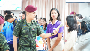 กองพัฒนานักศึกษา มรภ.เทพสตรี ร่วมกับ กองพันปฏิบัติการจิตวิทยา หน่วยบัญชาการสงครามพิเศษ จัดอบรมค่ายเยาวชนรักษ์ชาติ ร่วมรักษาสถาบัน ชาติ ศาสนา และพระมหากษัตริย์