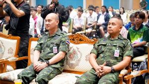 กองพัฒนานักศึกษา มรภ.เทพสตรี ร่วมกับ กองพันปฏิบัติการจิตวิทยา หน่วยบัญชาการสงครามพิเศษ จัดบรรยายปลุกจิตสำนึกรู้คุณแผ่นดิน ชุดขุนศึก 51