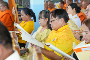 มรภ.เทพสตรี ร่วมพิธีเจริญพระพุทธมนต์ถวายพระพรชัยมงคลแด่ พระบาทสมเด็จพระเจ้าอยู่หัว และพระบรมวงศานุวงศ์ ประจำปี พ.ศ. 2568 ครั้งที่ 8