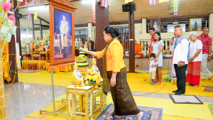 มรภ.เทพสตรี ร่วมงานประเพณีบุญเดือนสิบตักบาตรน้ำผึ้ง ประจำปี พ.ศ. 2568 สืบสานอัตลักษณ์ของชุมชนมอญบางขันหมาก