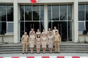 อธิการบดี นำผู้บริหาร คณาจารย์ บุคลากร นักเรียน นักศึกษา มรภ.เทพสตรี ร่วมเคารพธงชาติเนื่องในวันพระราชทานธงชาติไทย 28 กันยายน