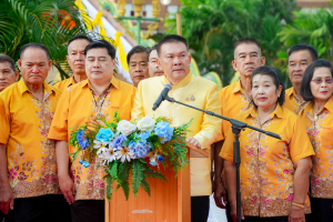 มรภ.เทพสตรี ร่วมงานสืบสานประเพณีตักบาตเทโวโรหณะวันออกพรรษาของเทศบาลตำบลกกโก