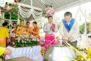 มรภ.เทพสตรี ร่วมงานสืบสานประเพณีไทยรามัญบางขันหมาก ปิดทองหลวงปู่ทอกรัก สุวณฺสาโร ประจำปี พ.ศ. 2568