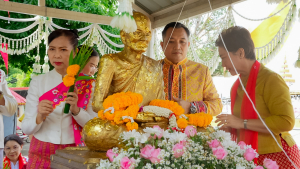 มรภ.เทพสตรี ร่วมงานสืบสานประเพณีไทยรามัญบางขันหมาก ปิดทองหลวงปู่ทอกรัก สุวณฺสาโร ประจำปี พ.ศ. 2568
