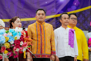 มรภ.เทพสตรี ร่วมงานสืบสานประเพณีไทยรามัญบางขันหมาก ปิดทองหลวงปู่ทอกรัก สุวณฺสาโร ประจำปี พ.ศ. 2568