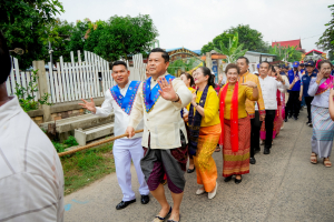 มรภ.เทพสตรี ร่วมงานสืบสานประเพณีไทยรามัญบางขันหมาก ปิดทองหลวงปู่ทอกรัก สุวณฺสาโร ประจำปี พ.ศ. 2568
