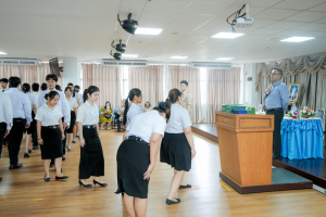 มรภ.เทพสตรี จัดฝึกซ้อมนักศึกษาต้นแบบพิธีฝึกซ้อมรับพระราชทานปริญญาบัตร