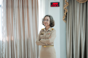 มรภ.เทพสตรี จัดฝึกซ้อมนักศึกษาต้นแบบพิธีฝึกซ้อมรับพระราชทานปริญญาบัตร