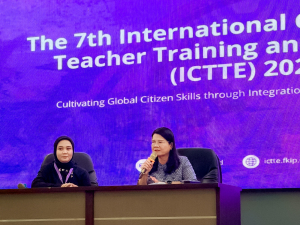 มรภ.เทพสตรี ร่วมลงนามบันทึกข้อตกลงความร่วมมือกับ Universitas Sebelas Maret ประเทศอินโดนีเซีย โอกาสนี้ อธิการบดีร่วมบรรยายพิเศษในงาน The 7th International Conference on Teacher Training and Education