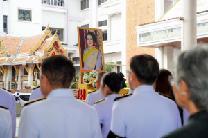 มรภ.เทพสตรี ร่วมกิจกรรมรวมพลังแห่งความภักดี และพิธีบำเพ็ญกุศลอุทิศถวายพระราชกุศลแด่ สมเด็จพระนางเจ้าสิริกิติ์ พระบรมราชินีนาถ พระบรมราชชนนีพันปีหลวง ครบปัณรสมวาร