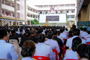 มรภ.เทพสตรี ร่วมกิจกรรมรวมพลังแห่งความภักดี และพิธีบำเพ็ญกุศลอุทิศถวายพระราชกุศลแด่ สมเด็จพระนางเจ้าสิริกิติ์ พระบรมราชินีนาถ พระบรมราชชนนีพันปีหลวง ครบปัณรสมวาร