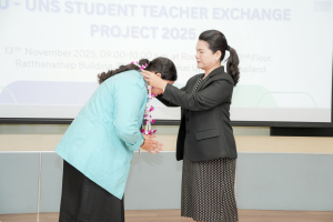 มรภ.เทพสตรี โดยศูนย์ภาษา จัดปฐมนิเทศนักศึกษาโครงการแลกเปลี่ยนนักศึกษาฝึกประสบการณ์การสอนจาก UNS