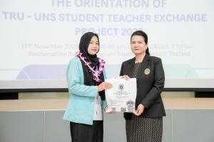 มรภ.เทพสตรี โดยศูนย์ภาษา จัดปฐมนิเทศนักศึกษาโครงการแลกเปลี่ยนนักศึกษาฝึกประสบการณ์การสอนจาก UNS