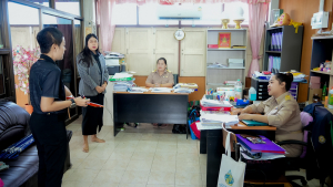 งานสื่อสารองค์กร มรภ.เทพสตรี เดินหน้ากิจกรรม “เคาะประตูโรงเรียน” ประชาสัมพันธ์งานมหาวิทยาลัยและการรับสมัครนักศึกษารอบปัจจุบัน ในเขตพื้นที่รับผิดชอบ