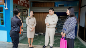 งานสื่อสารองค์กร มรภ.เทพสตรี เดินหน้ากิจกรรม “เคาะประตูโรงเรียน” ประชาสัมพันธ์งานมหาวิทยาลัยและการรับสมัครนักศึกษารอบปัจจุบัน ในเขตพื้นที่รับผิดชอบ