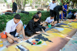 สำนักศิลปะและวัฒนธรรม ร่วมกับภาคีเครือข่าย จัดกิจกรรมวาดภาพพระบฏ งานทำบุญเมืองลพบุรี ครั้งที่ 26 ถวายเป็นพุทธบูชาแด่พระรัตนตรัย และเฉลิมพระเกียรติถวายเป็นพระราชกุศลแด่ สมเด็จพระพันปีหลวง