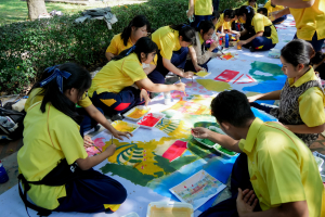 สำนักศิลปะและวัฒนธรรม ร่วมกับภาคีเครือข่าย จัดกิจกรรมวาดภาพพระบฏ งานทำบุญเมืองลพบุรี ครั้งที่ 26 ถวายเป็นพุทธบูชาแด่พระรัตนตรัย และเฉลิมพระเกียรติถวายเป็นพระราชกุศลแด่ สมเด็จพระพันปีหลวง