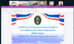 การประชุม คกก.บริหารความเสี่ยง มรภ.เทพสตรี ครั้งที่ 8/68