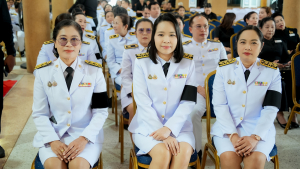 มรภ.เทพสตรี ร่วมพิธีบำเพ็ญกุศลอุทิศถวายพระราชกุศลแด่ สมเด็จพระพันปีหลวง ครบปัญญาสมวาร (50 วัน) ณ วัดสิริจันทรนิมิตรวรวิหาร