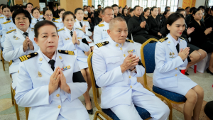 มรภ.เทพสตรี ร่วมพิธีบำเพ็ญกุศลอุทิศถวายพระราชกุศลแด่ สมเด็จพระพันปีหลวง ครบปัญญาสมวาร (50 วัน) ณ วัดสิริจันทรนิมิตรวรวิหาร