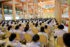 มรภ.เทพสตรี ร่วมพิธีบำเพ็ญกุศลอุทิศถวายพระราชกุศลแด่ สมเด็จพระพันปีหลวง ครบปัญญาสมวาร (50 วัน) ณ วัดสิริจันทรนิมิตรวรวิหาร