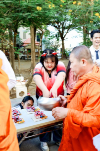 คณะวิทยาการจัดการ จัดพิธีทำบุญตักบาตรรับปีใหม่ พร้อมจัดโครงการสานสัมพันธ์พี่น้องวิทยาการจัดการ