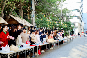 คณะวิทยาการจัดการ จัดพิธีทำบุญตักบาตรรับปีใหม่ พร้อมจัดโครงการสานสัมพันธ์พี่น้องวิทยาการจัดการ