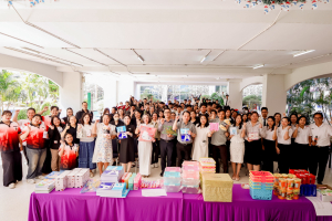 คณะวิทยาการจัดการ จัดพิธีทำบุญตักบาตรรับปีใหม่ พร้อมจัดโครงการสานสัมพันธ์พี่น้องวิทยาการจัดการ