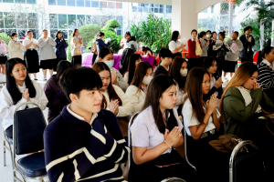 คณะวิทยาการจัดการ จัดพิธีทำบุญตักบาตรรับปีใหม่ พร้อมจัดโครงการสานสัมพันธ์พี่น้องวิทยาการจัดการ