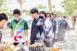 คณะวิทยาการจัดการ จัดพิธีทำบุญตักบาตรรับปีใหม่ พร้อมจัดโครงการสานสัมพันธ์พี่น้องวิทยาการจัดการ