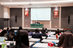 งานบริหารงานบุคคล มรภ.เทพสตรี จัดอบรมการวิเคราะห์ค่างานและประเมินค่างาน เพื่อกำหนดตำแหน่ง กรณีตำแหน่งหัวหน้างานฯ ระดับชำนาญการ