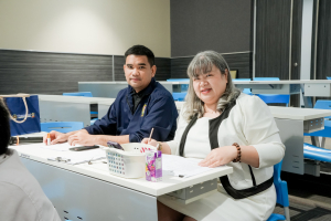 งานบริหารงานบุคคล มรภ.เทพสตรี จัดอบรมการวิเคราะห์ค่างานและประเมินค่างาน เพื่อกำหนดตำแหน่ง กรณีตำแหน่งหัวหน้างานฯ ระดับชำนาญการ