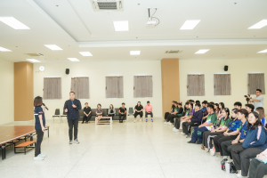 คณะมนุษยศาสตร์ฯ จัดอบรมป้องกันและระงับเหตุอัคคีภัยเบื้องต้น การดับเพลิงและอพยพหนีไฟ