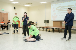 คณะมนุษยศาสตร์ฯ จัดอบรมป้องกันและระงับเหตุอัคคีภัยเบื้องต้น การดับเพลิงและอพยพหนีไฟ