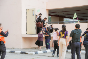 คณะมนุษยศาสตร์ฯ จัดอบรมป้องกันและระงับเหตุอัคคีภัยเบื้องต้น การดับเพลิงและอพยพหนีไฟ
