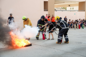 คณะมนุษยศาสตร์ฯ จัดอบรมป้องกันและระงับเหตุอัคคีภัยเบื้องต้น การดับเพลิงและอพยพหนีไฟ