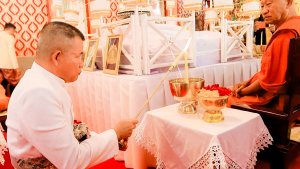 มรภ.เทพสตรี ร่วมพิธีพุทธาภิเษกเข็มกลัดที่ระลึกงานแผ่นดินสมเด็จพระนารายณ์มหาราช ประจำปี พ.ศ. 2569 รุ่นนั่งบัลลังก์ ครบรอบ 370 ปี แห่งการขึ้นครองราชย์ เพื่อมอบให้ผู้ร่วมรำบวงสรวงและคณะกรรมการจัดงานแผ่นดินฯ เพื่อความเป็นสิริมงคล