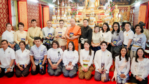 มรภ.เทพสตรี ร่วมพิธีพุทธาภิเษกเข็มกลัดที่ระลึกงานแผ่นดินสมเด็จพระนารายณ์มหาราช ประจำปี พ.ศ. 2569 รุ่นนั่งบัลลังก์ ครบรอบ 370 ปี แห่งการขึ้นครองราชย์ เพื่อมอบให้ผู้ร่วมรำบวงสรวงและคณะกรรมการจัดงานแผ่นดินฯ เพื่อความเป็นสิริมงคล