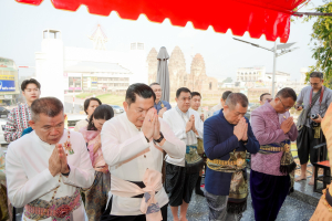 อธิการบดี มรภ.เทพสตรี ร่วมพิธีขออนุญาตจัดงานแผ่นดินสมเด็จพระนารายณ์มหาราช ครั้งที่ 38 ประจำปี พ.ศ. 2569 ณ สถานที่ศักดิ์สิทธิ์นอกเขตพระราชทาน เพื่อความเป็นสิริมงคลแก่คณะกรรมการจัดงาน