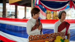 มรภ.เทพสตรี ร่วมงานบุญกำฟ้า ชุมชนไทยพวนบ้านน้ำจั้น