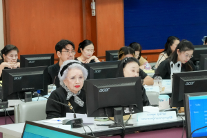 มรภ.เทพสตรี และหัวหน้าส่วนราชการ ต้อนรับคณะทำงานทางวิชาการสภากาชาดไทย ในโอกาสนิเทศและตรวจเยี่ยมโครงการส่งเสริมและพัฒนาการพูด อ่าน เขียนภาษาไทย ของโรงเรียน จ.ลพบุรี