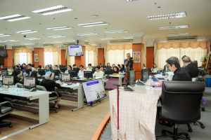 มรภ.เทพสตรี และหัวหน้าส่วนราชการ ต้อนรับคณะทำงานทางวิชาการสภากาชาดไทย ในโอกาสนิเทศและตรวจเยี่ยมโครงการส่งเสริมและพัฒนาการพูด อ่าน เขียนภาษาไทย ของโรงเรียน จ.ลพบุรี