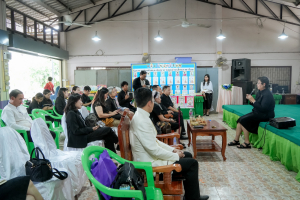 มรภ.เทพสตรี และหัวหน้าส่วนราชการ ต้อนรับคณะทำงานทางวิชาการสภากาชาดไทย ในโอกาสนิเทศและตรวจเยี่ยมโครงการส่งเสริมและพัฒนาการพูด อ่าน เขียนภาษาไทย ของโรงเรียน จ.ลพบุรี