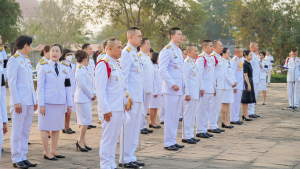 มรภ.เทพสตรี ร่วมพิธีทำบุญตักบาตรอุทิศถวายพระราชกุศลแด่ สมเด็จพระนางเจ้าสิริกิติ์ พระบรมราชินีนาถ พระบรมราชชนนีพันปีหลวง ครบสตมวาร (100 วัน)