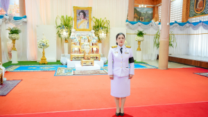 มรภ.เทพสตรี ร่วมพิธีบำเพ็ญกุศลอุทิศถวายพระราชกุศลแด่ สมเด็จพระนางเจ้าสิริกิติ์ พระบรมราชินีนาถ พระบรมราชชนนีพันปีหลวง ครบสตมวาร (100 วัน) ณ วัดสิริจันทรนิมิตรวรวิหาร
