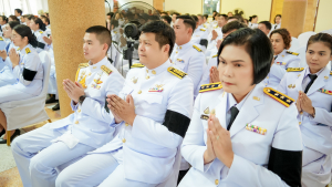 มรภ.เทพสตรี ร่วมพิธีบำเพ็ญกุศลอุทิศถวายพระราชกุศลแด่ สมเด็จพระนางเจ้าสิริกิติ์ พระบรมราชินีนาถ พระบรมราชชนนีพันปีหลวง ครบสตมวาร (100 วัน) ณ วัดสิริจันทรนิมิตรวรวิหาร