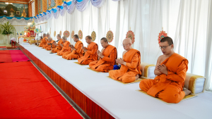 มรภ.เทพสตรี ร่วมพิธีบำเพ็ญกุศลอุทิศถวายพระราชกุศลแด่ สมเด็จพระนางเจ้าสิริกิติ์ พระบรมราชินีนาถ พระบรมราชชนนีพันปีหลวง ครบสตมวาร (100 วัน) ณ วัดสิริจันทรนิมิตรวรวิหาร